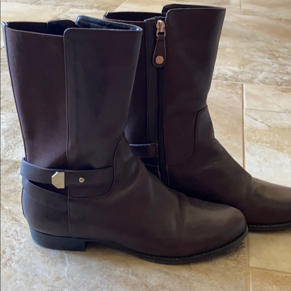 Isaac Mizrachi Live! Brown Leather Trolley Boot!